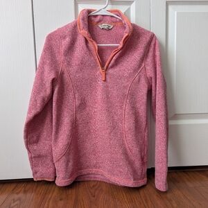 Lands' End Pink Quarter-Zip Kids Sweatshirt
